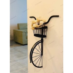 Wall decoration bicycle rack.