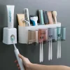 Wall Mounted Toothpaste Dispenser Holder Set