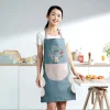 Cute Waterproof Kitchen Apron with Pocket & Towel - Image 2