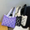Rhombic-Handmade Knitted Bag